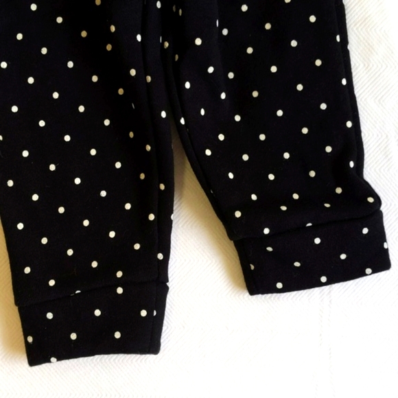 george polkadot fleece lined joggers sweatpants 3-6 months baby girl - Picture 3 of 5